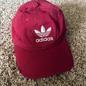 Adidas Burgundy Cap with White Logo